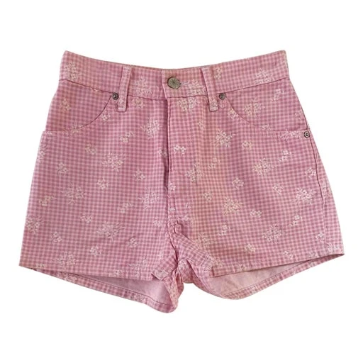 Mini Short Vichy Et Fleurs- 34 1 Mini Short Vichy Et Fleurs- 34