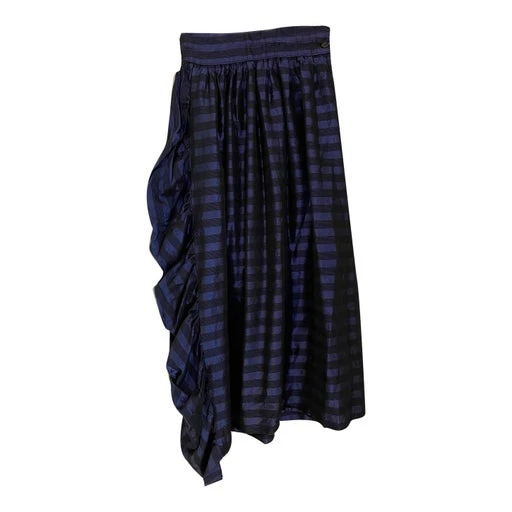 Jupe Midi En Soie- 32 / 34 1 Jupe Midi En Soie- 32 / 34