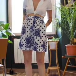 Short à Pois Et Fleurs- 34 / 36 -Tops Élégants Soldes Boutique 469b014d a76d 4949 9970 a083641c669f