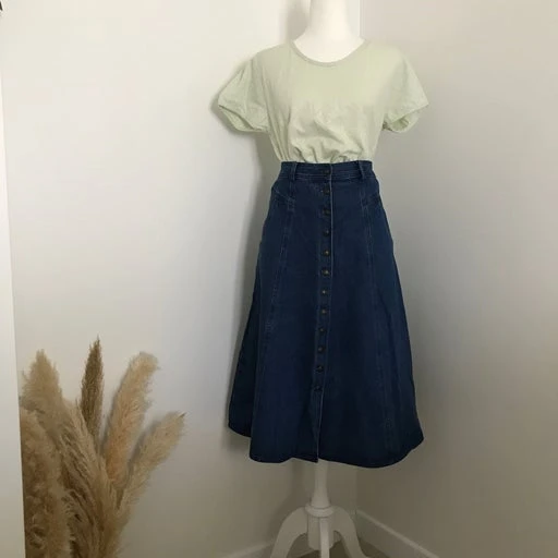 Jupe En Jean Boutonnée- 34 / 36 2 Jupe En Jean Boutonnée- 34 / 36 – Image 2