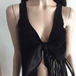 Top En Cuir à Franges- 36 / 38 11 Top En Cuir à Franges- 36 / 38 -Tops Élégants Soldes Boutique 58507564 4314 4402 9c08 326dad9c8673