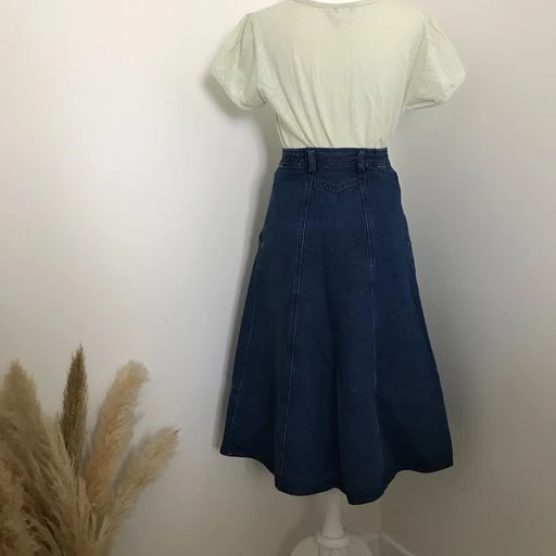 Jupe En Jean Boutonnée- 34 / 36 3 Jupe En Jean Boutonnée- 34 / 36 – Image 3