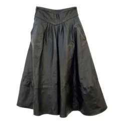 Jupe Longue En Cuir- 40