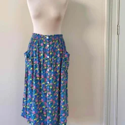 Jupe Boutonnée à Fleurs- 38 / 40 -Tops Élégants Soldes Boutique Jupe boutonnC3A9e C3A0 fleurs 54