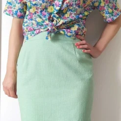 Mini-jupe Vichy- 40 -Tops Élégants Soldes Boutique Mini jupe vichy 1 1