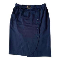 Jupe Portefeuille En Laine- 42